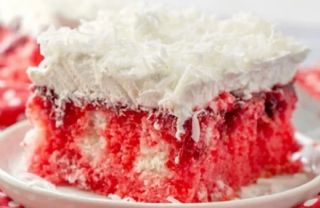 RASPBERRY ZINGER POKE CAKE image
