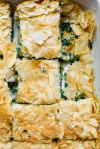 Spanakopita - Spinach and Cheese Puff Pastry Squares image